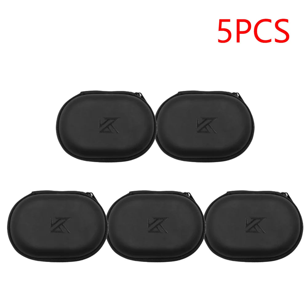 1-10Pcs Earphones Case PU Leather Storage Bag Headphones Portable Storage Box For KZ EDX Pro AS16 Pro Castor ZAR ZS10 Headset ﻿