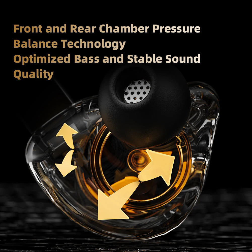 QKZ 15D Dynamic Surround Sound Dual Dynamic Drive Earphones In-Ear Headphones Noise Cancelling Stereo Music Sport Game Headsets