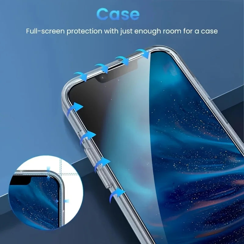 5Pcs Tempered Glass for iPhone 16 15 14 13 12 11 Pro Max Plus 16e Screen Protector For IPhone 17 Pro Max 17Air XR XS Max Glass
