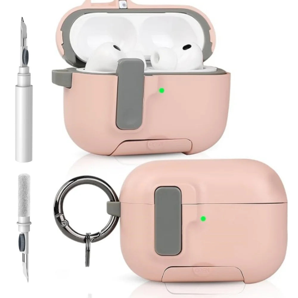 For AirPods Pro 3 Case Full Body Shockproof Protective Mobile Phone Holder Style Earphone Case with Cleaner Kit For AirPods Pro3
