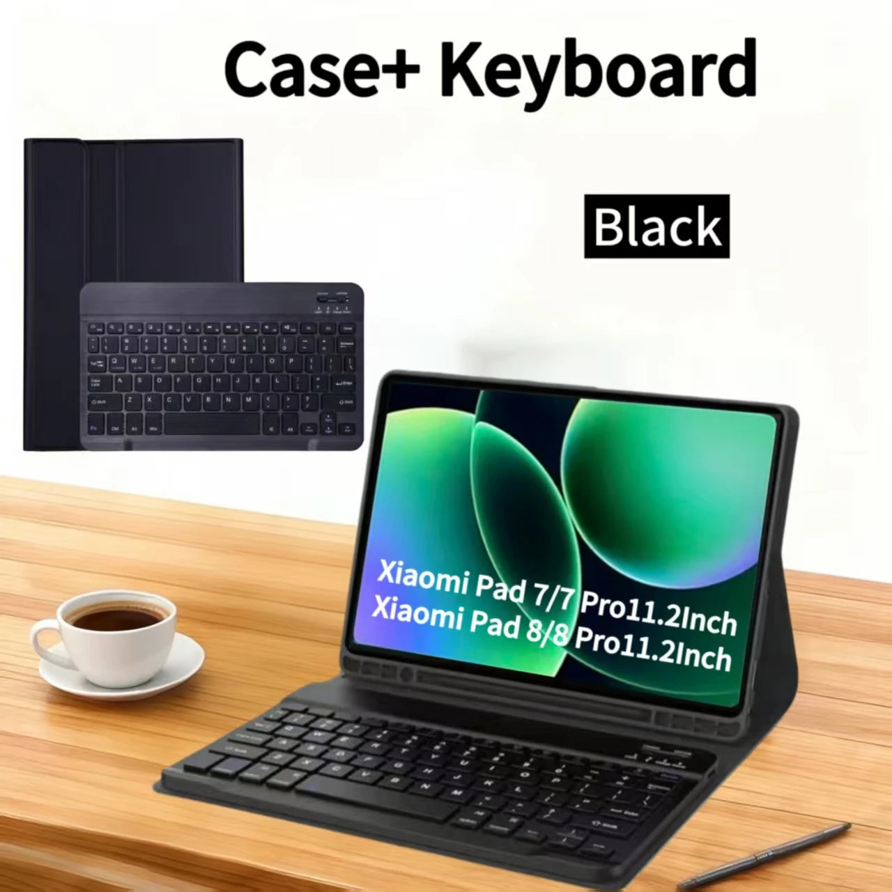 Case for Xiaomi Pad 7 /8 11.2" Bluetooth keyboard case for Xiaomi Pad 7/8 Pro 11.2 " Wireless Bluetooth Removable keyboard Case