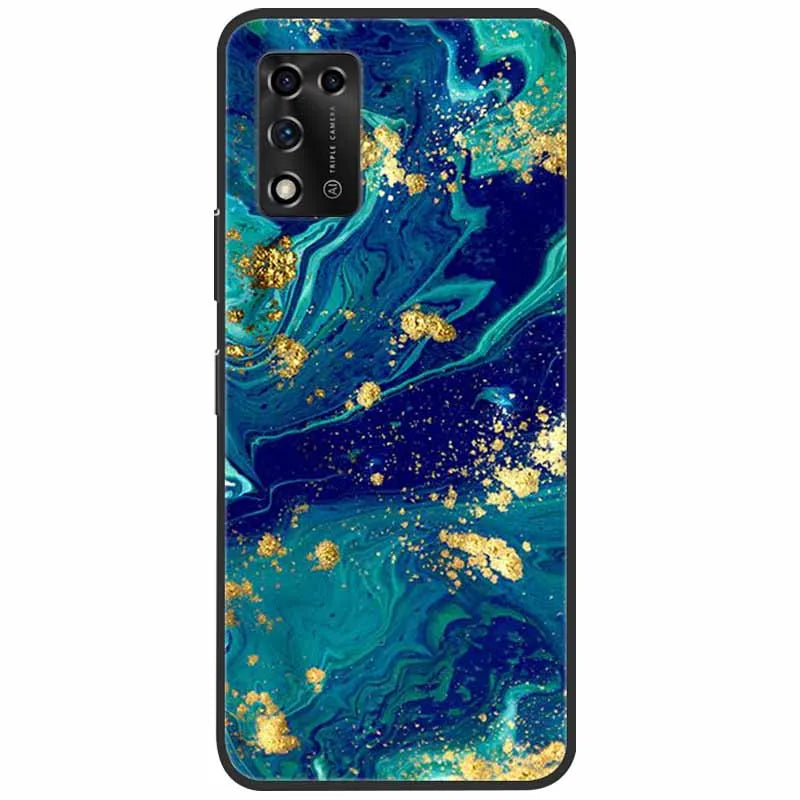 For ZTE Libero 5G II Case Marble Soft Silicone Protective Back Covers for ZTE Libero 5G III A202ZT 2022 5GIII Flower Coque TPU