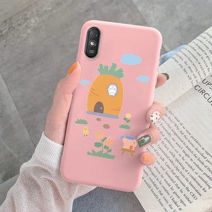 For Redmi 9AT 9A 9at Back Cover Protective Case Soft Silicone Cute Cartoon Cat Frog Funda Phone Case For Xiaomi Redmi 9C 13C 14C