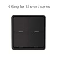 MOES 4 Gang Tuya ZigBee Wireless 12 Scene Switch Push Button Controller Battery Powered Automation Scenario for Tuya Devices