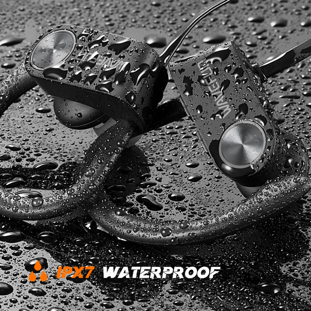 Wavefun XBuds Bluetooth Earphone Wireless Headphones with Ear Hook IPX7 Waterproof Super Bass Sport Earphones Music Gaming Mode