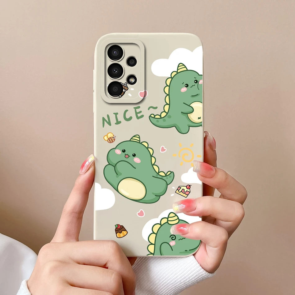 Case For Samsung Galaxy A13 A 13 4G 5G New Design Soft Liquid Silicone Full Coverage Back Cover Anti Slip Shockproof Bumper Capa
