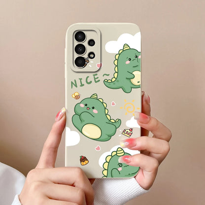 Case For Samsung Galaxy A13 A 13 4G 5G New Design Soft Liquid Silicone Full Coverage Back Cover Anti Slip Shockproof Bumper Capa