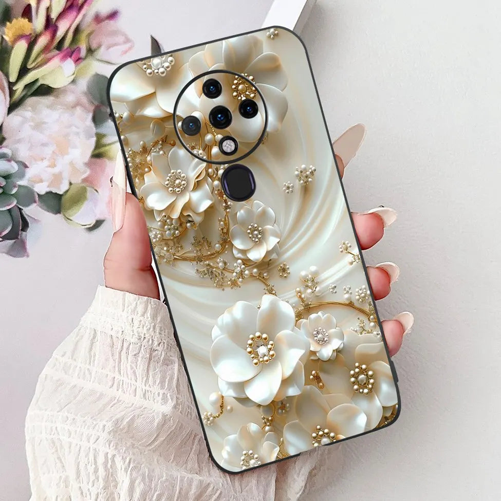 6.8'' For Tecno Spark6 KE7 Back Cover For Techno Spark 6 Case Shockproof Luxury Cute Cartoon Funny Cool Silicone Bumper Funda