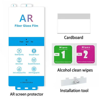 2 Pack AR Anti-Reflection Fiber Film For iPhone 16 Pro Max 15 Pro HD Clear AR Film Screen Protector Bubble-Free Not Glass