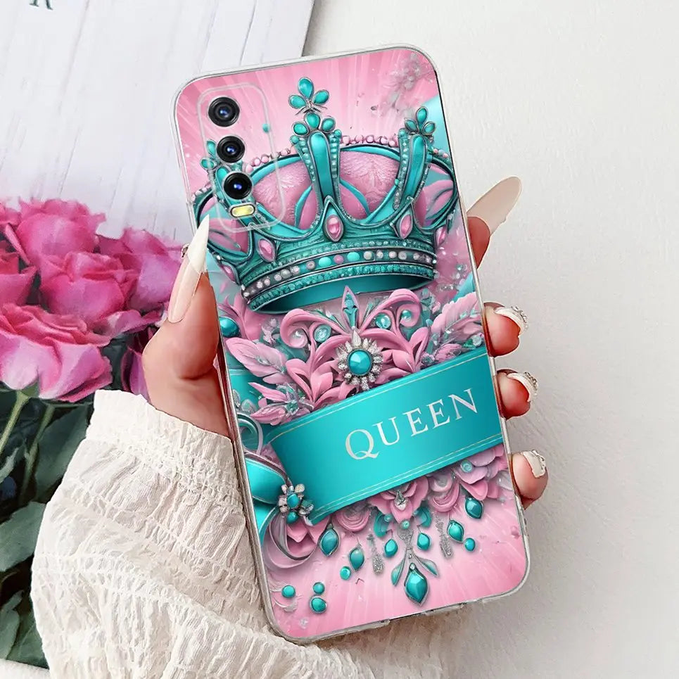 Soft Clear Siliocne Cover For Vivo V2027 V2028 V2029 Phone Case Vivo Y11s Y12s Y20 Y20s Y20i Y20G Cartoon Animals Flower Coque