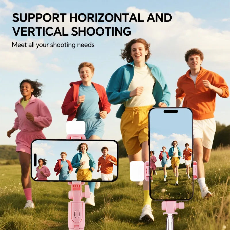 Scalable Phone Selfie Stick With Built-in Fill Light Telescopic Phone Selfie Stick With Built-in Light, Professional Live Stream