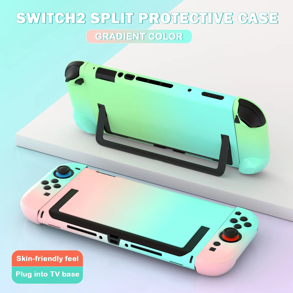 New Skin-friendly Shell For Switch 2 Protective Cover With Screen protector Joystick Caps JoyCon Controller Game Accessories