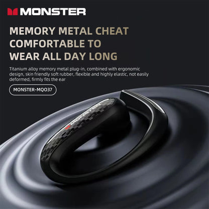 Monster MQO37 Gaming Earphones TWS Bluetooth 6.0 Noise Reduction Sport Headphone HiFi Stereo Music HD Call Headphones for Xiaomi