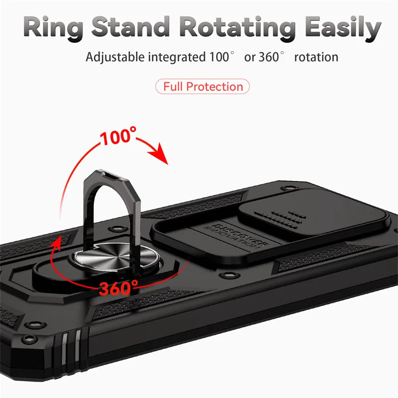 For Xiaomi Poco X3 Pro Case Magnetic Ring Holder Armor Cases For Poko Poxo Pocco Little X 3 NFC X3Pro Slide Camera Protect Cover