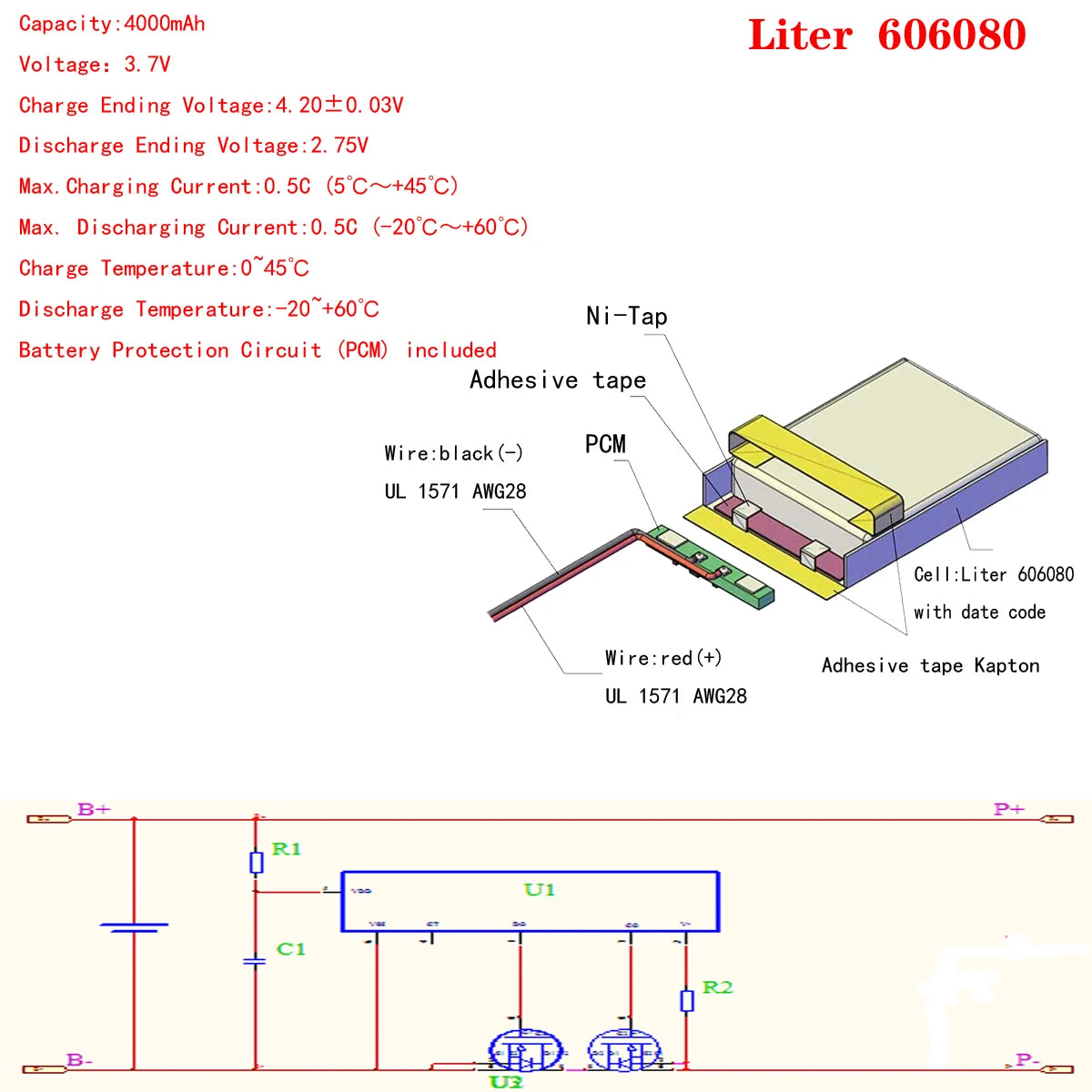 3.7V,4000mAH,606080 Polymer lithium ion / Li-ion battery for TOY,POWER BANK,GPS,mp3,mp4