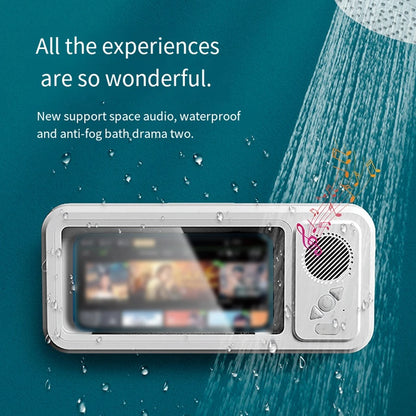 Brand New Bluetooth Shower Speaker And Phone Stand For Restoring Visual Feast IPX4 Level Bath Phone white