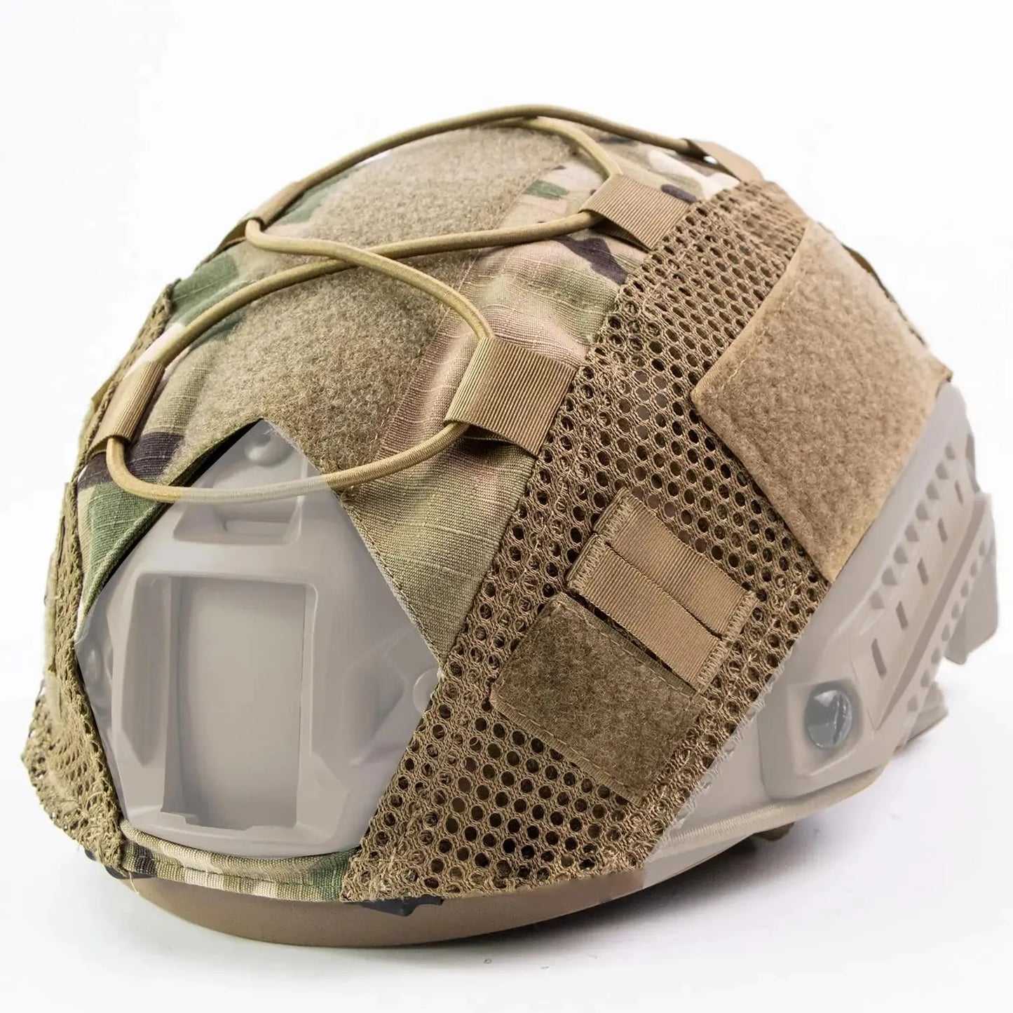 Tactical Helmet Cover Fast Helmet Multi-Camo Helmet Cover for Airsoft Helmet Paintball CS Wargame Sport Hunting Shooting Gear