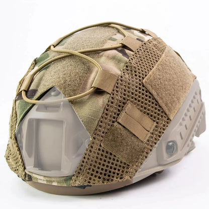 Tactical Helmet Cover Fast Helmet Multi-Camo Helmet Cover for Airsoft Helmet Paintball CS Wargame Sport Hunting Shooting Gear