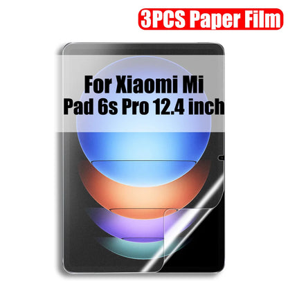 3Pcs Paper Feel Like Screen Protector For Xiaomi Pad 6 5 Pro 11 inch 6s Pro 12.4 Redmi Pad Se Tablet Matte Film No Glass