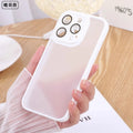 natural titanium Luxury phone case for iphone 15 14 13 12 11 pro max plus Camera protection  Matte Shockproof Bumper full Cover