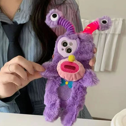 Little Monster Phone Case for iPhone, Plush Glowing, 15, 14, 13, 11, 12 Pro, 8, 7 Plus, X, 13 Pro Free Cleaning Wipes Included