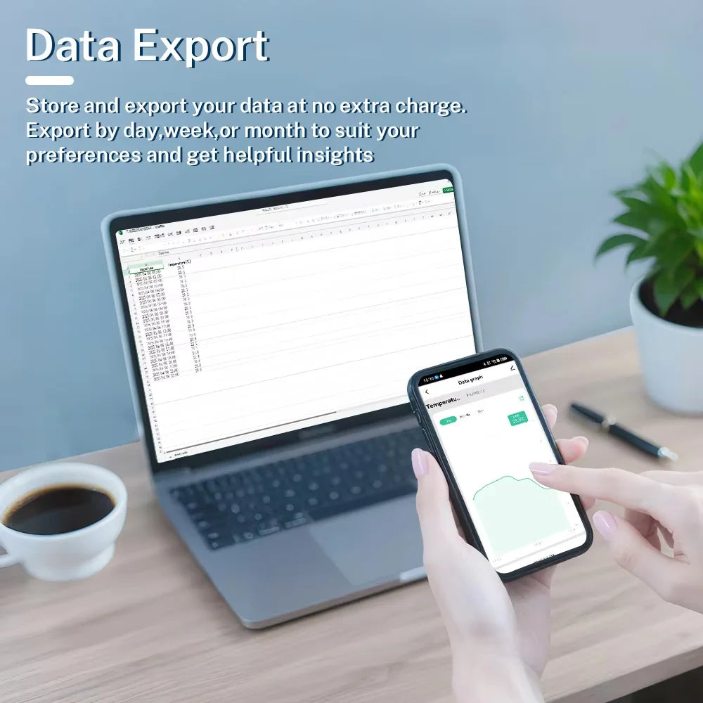 Tuya WiFi Temperature and Humidity Sensor With External Probe Sensor APP Remote Control WorkWith SmartLife Yandex Alexa