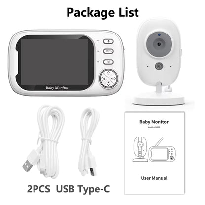 ABM600 Baby Monitor With Camera  LCD Electronic Babysitter Wireless 2 Way Audio Talk Video Baby Nanny Device Upgraded Caregiver