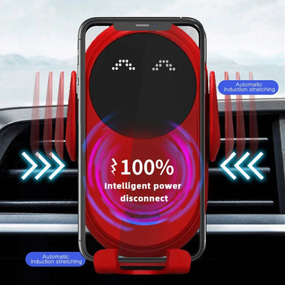 S11 Fashion Qi Fast Wireless Charger Car Phone Holder Smart Infrared Sensor Air Vent Mount Automatic Clamping Mobile Phone Stand