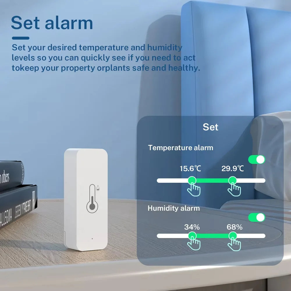 Tuya WiFi Temperature and Humidity Sensor With External Probe Sensor APP Remote Control WorkWith SmartLife Yandex Alexa
