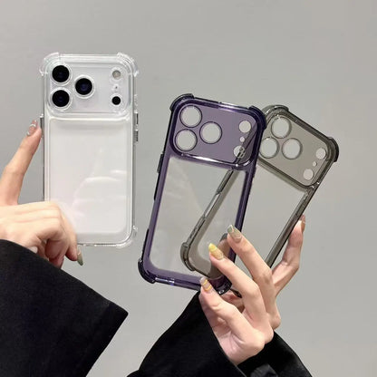 Luxury Shockproof Transparent Phone Case For iPhone 17 Air 16 15 14 Plus 13 12 11 Pro Max 17Air Clear Soft Bumper Cases Cover