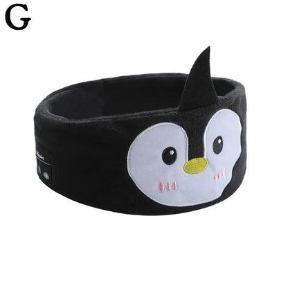 Bluetooth Music Headband Bluetooth V5.0 Chip Animal Bluetooth Wireless Headphones Kids Headband Thin Mask Speaker Sleep K6A9