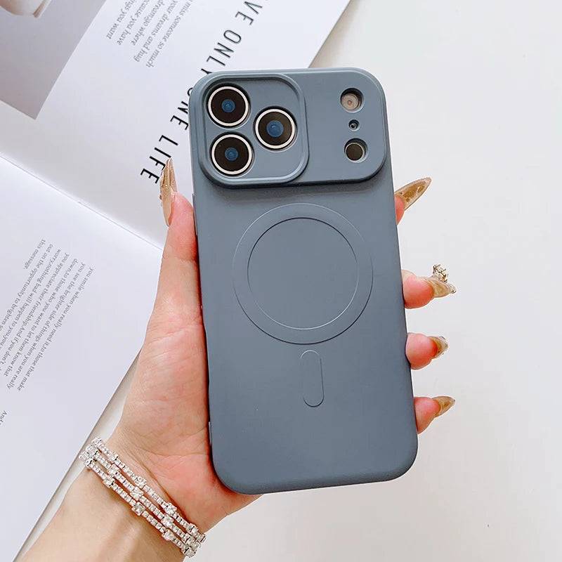 For Magsafe Magnetic Wireless Charging Liquid Silicone Shockproof Phone Case For iPhone 17 Pro Max/17/17 Pro Bumper Back Cover