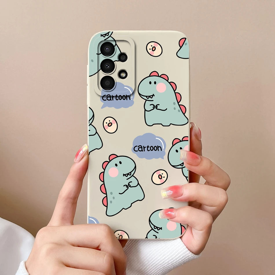 Case For Samsung Galaxy A13 A 13 4G 5G New Design Soft Liquid Silicone Full Coverage Back Cover Anti Slip Shockproof Bumper Capa