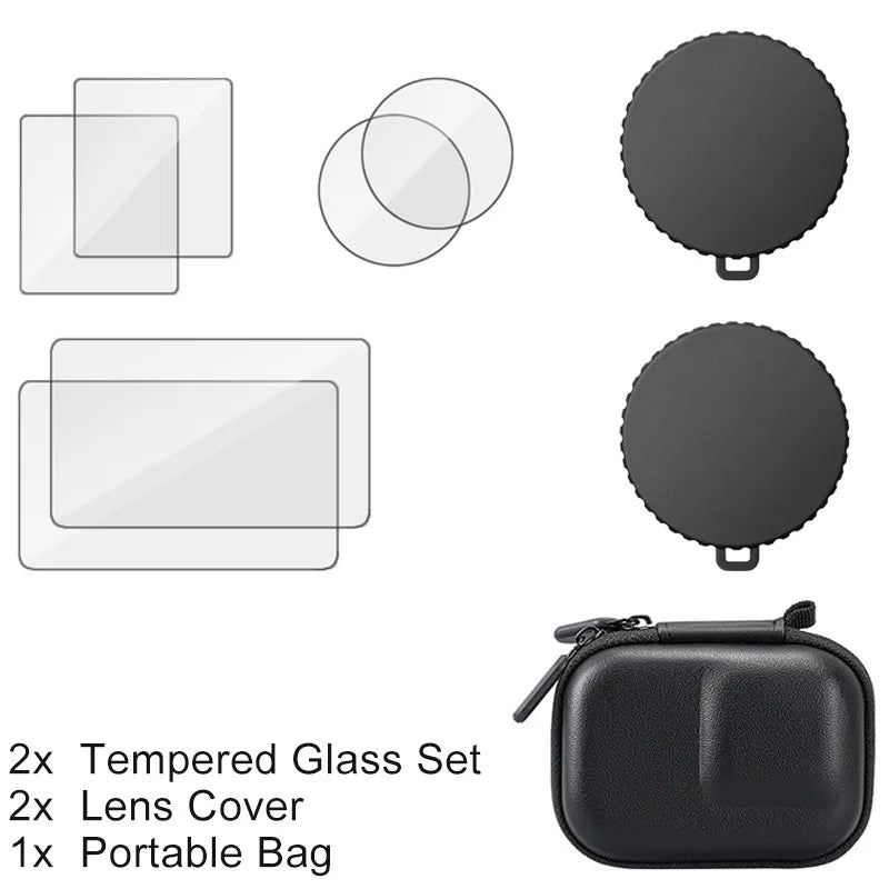 For DJI Osmo Action 5 Pro HD Tempered Glass 9H Screen Protector  Lens Cap Anti-Scratch Durable Full Camera Protective Film