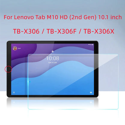 For Lenovo Tab M10 2nd Gen 10.1 Inch Tempered Glass Screen Protector TB-X306 TB-X306F TB-X306X Tablet Anti Scratch HD Clear Film