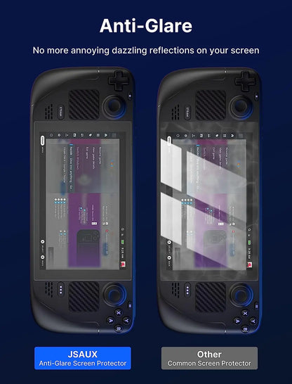 Steam Deck Screen Protector, Anti Glare Protector 9H Hardness Easy to Install with Guiding Frame Tempered Glass for Steam Deck