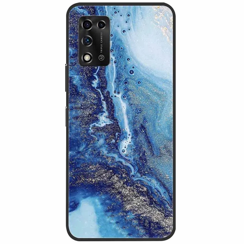 For ZTE Libero 5G II Case Marble Soft Silicone Protective Back Covers for ZTE Libero 5G III A202ZT 2022 5GIII Flower Coque TPU