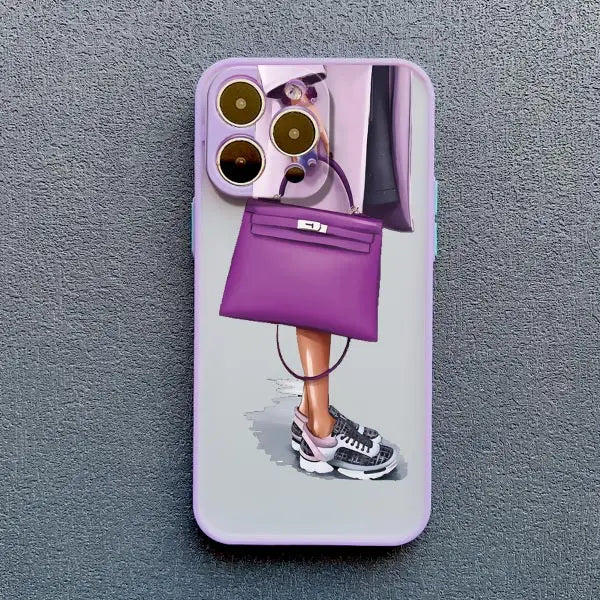 Girl Women Coffee Miss Phone Case For iphone 16 12 11 14 13 15 Pro Max X XS XR SE 2020 7 8 Plus Fashion Lady High Heel Covers