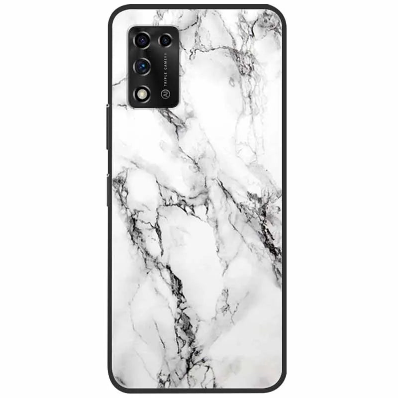 For ZTE Libero 5G II Case Marble Soft Silicone Protective Back Covers for ZTE Libero 5G III A202ZT 2022 5GIII Flower Coque TPU