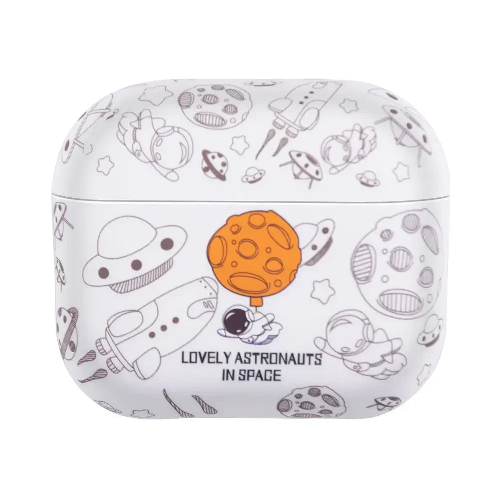 Astronaut Space Moon Soft Earphone Case for Airpods 4 2024 Pro 3 2 1 Headphone Cover for Air Pods Pro2 Pro3 Generation Custodia