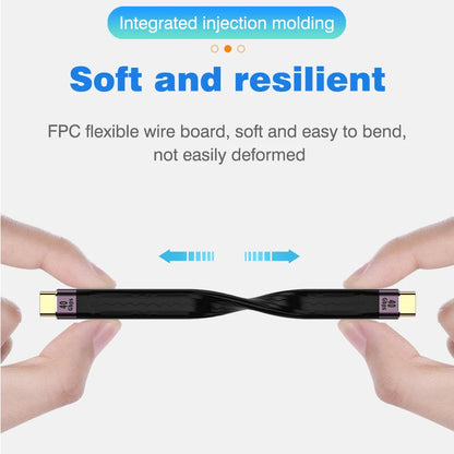 UGOURD USB4 Type C Data Cable 40Gbps USB C Short Cable PD 100W 240W 8K for Thunderbolt 3/4 SSD iPhone 15 Pro Max Power Bank