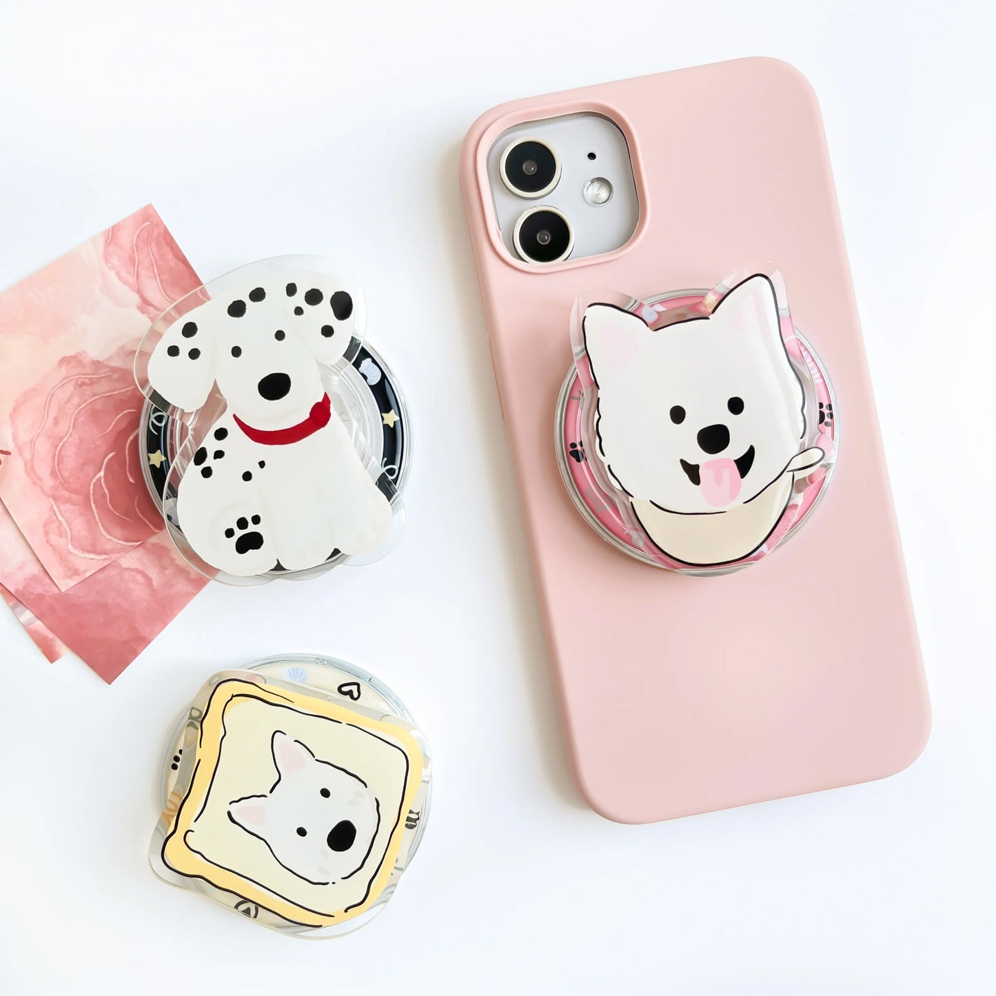 Customized Magnetic Acrylic Phone Grip Cartoon Anime Mobile Phone Holder Stand Custom Magnetic Cell Phone Socket With Your Photo