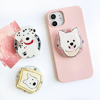 Customized Magnetic Acrylic Phone Grip Cartoon Anime Mobile Phone Holder Stand Custom Magnetic Cell Phone Socket With Your Photo
