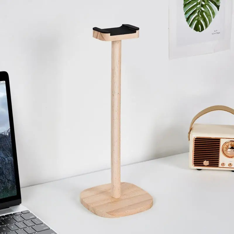 ♥Natural Wood Headphone Stand With Stable Base For Gaming/Over-Ear Headphones