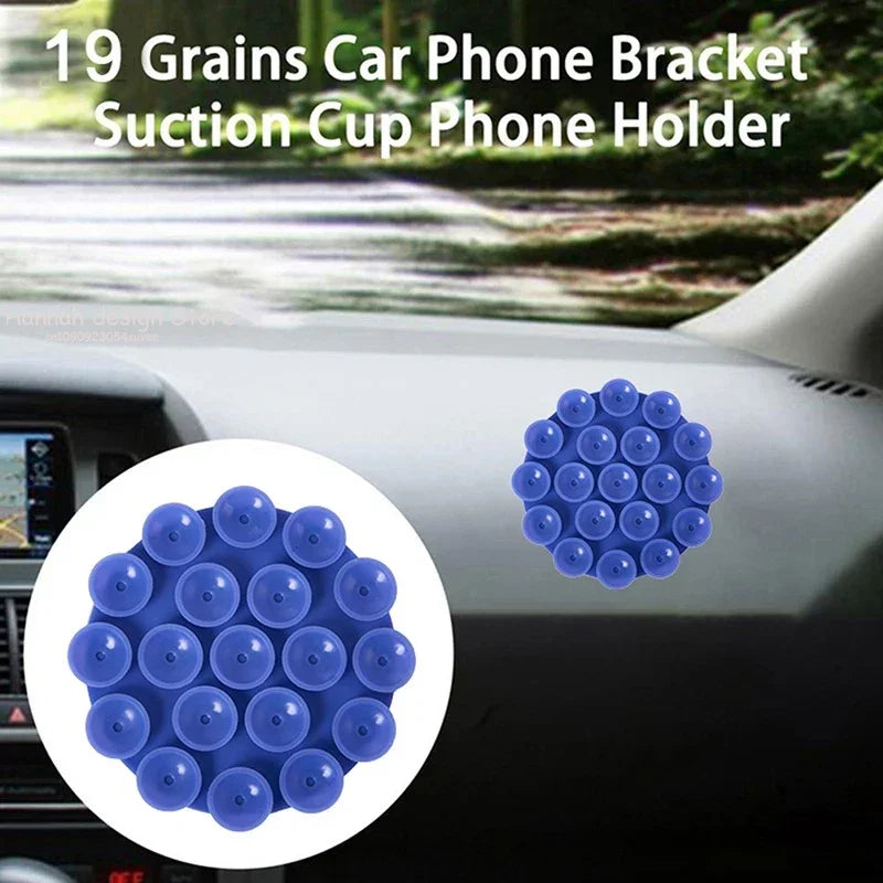 Portable Silicone Suction Cup Back Adhesive Wireless Power Bank Car Anti Slip Universal Mobile Phone Double-sided Holder