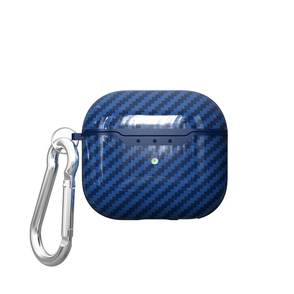 Business Carbon Fiber Pattern Earphone Cases For Airpods 4 3, 1/2 Case Headphones Protective Case For Apple Airpods Pro 2 Covers