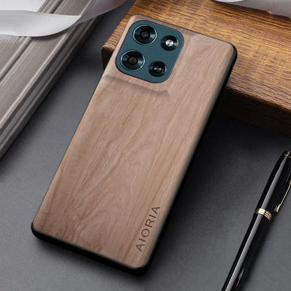 For Motorola Moto G Play Power Stylus 2026 2025 2024 Case funda unique design wooden pattern pu leather stylish cover coque