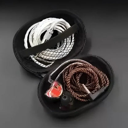 Portable Hard Shell Earphone Case, Shockproof Waterproof Headphone Storage Bag with Zipper, Universal Carrying Pouch for In-Ear