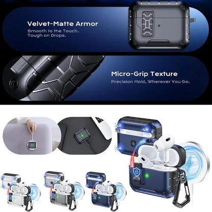 Magnetic Auto Lock Case for AirPods Pro 3 Phone Stand Case Cover with Cleaning Kit Keychain Protective Case for AirPods Pro 3