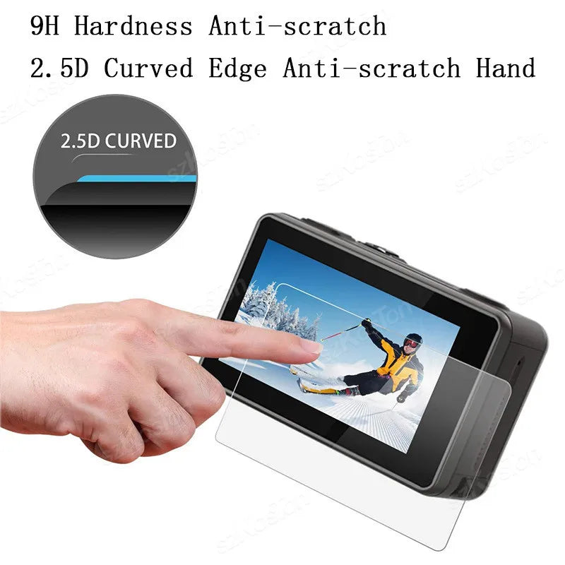 For DJI Osmo Action 5 Pro HD Tempered Glass 9H Screen Protector  Lens Cap Anti-Scratch Durable Full Camera Protective Film